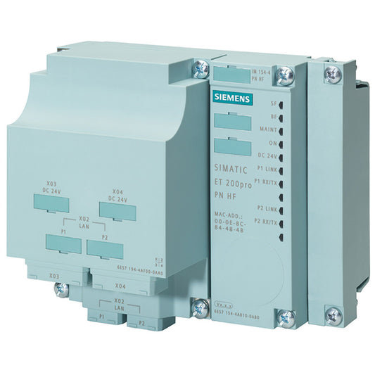 SIEMENS6ES7194-4AG00-0AA0SIMATIC DP, Connection module for PROFINET interface module, ET 200 PRO, connection 2xSCRJ FO 2x push-pull plug-in connectors for PROFINET PN