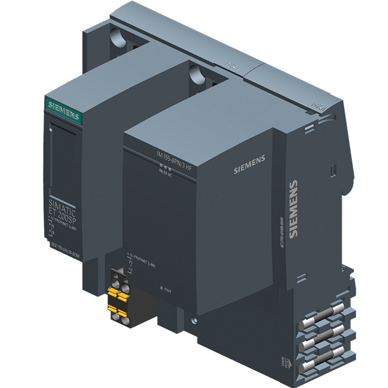 SIEMENS6ES7155-6AU30-0CN0SIMATIC ET 200SP, PROFINET, 3-port interface module, IM 155-6PN/3 High Feature, 2 slots for BusAdapter, max. 64 I/O modules and 16 ET 200AL modules,